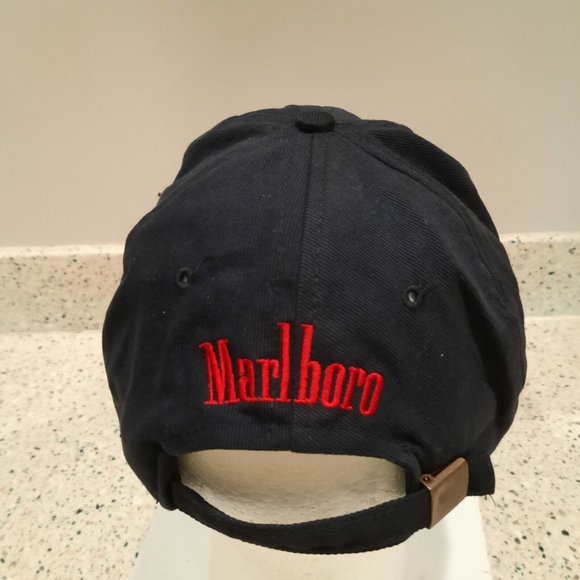 Vintage 90s Marlboro Red Cigarette Adjustable Hat Cap Snapback Marlboro Man - Picture 3 of 4